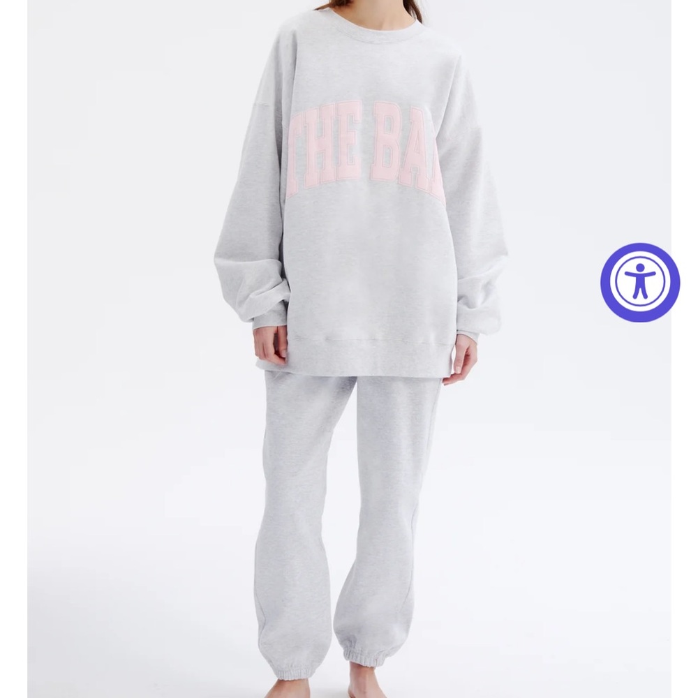 NEW Sold out Varsity Sweatshirt in Heather Grey/Blush. 